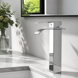 Basin Mixer Tap Tall Faucet Vanity Laundry Silver Chrome Single Hole Kitchen