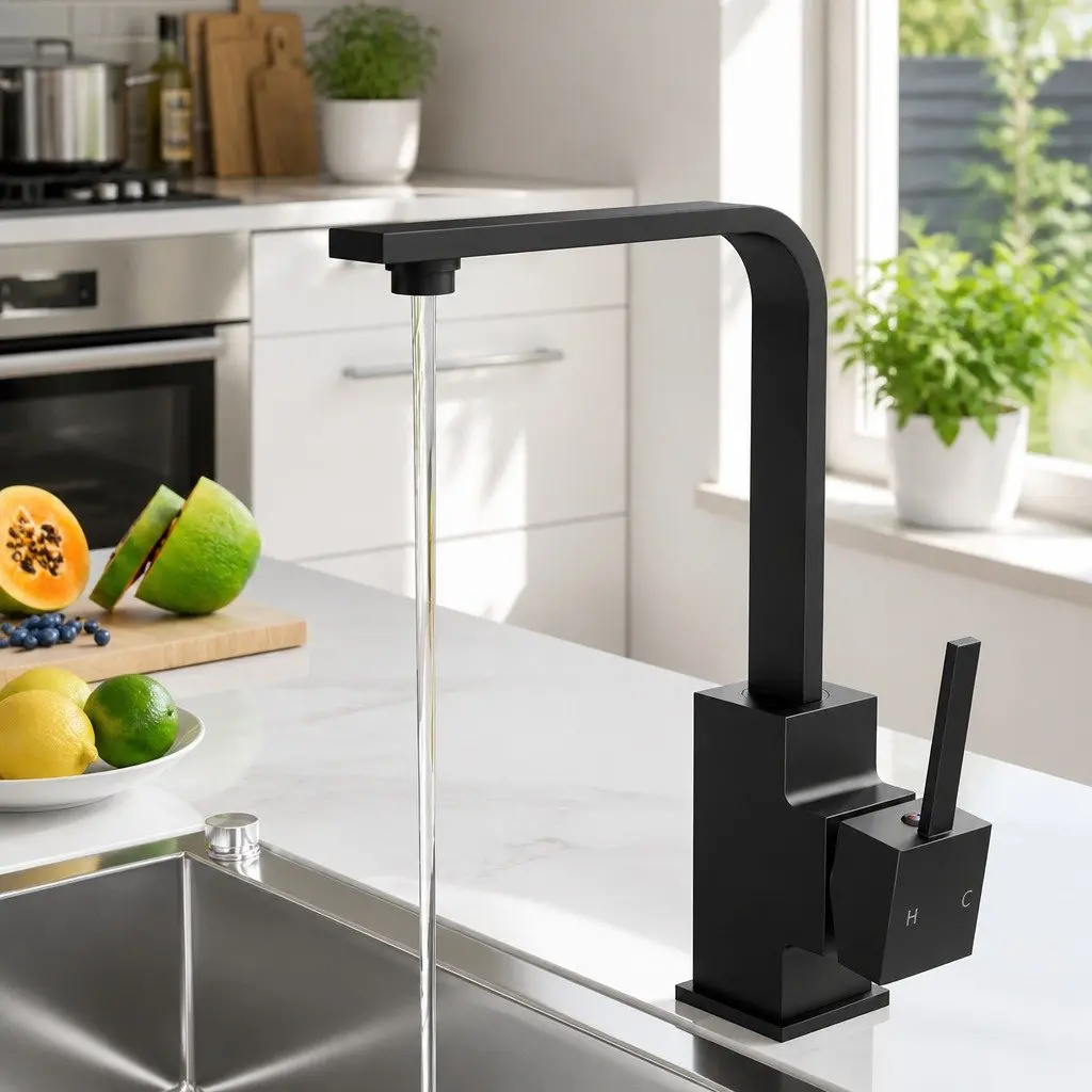 Kitchen Mixer Tap with Gooseneck Spout