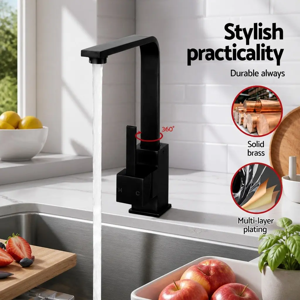 Kitchen Mixer Tap with Gooseneck Spout