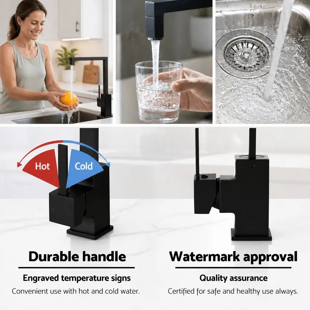 Kitchen Mixer Tap with Gooseneck Spout