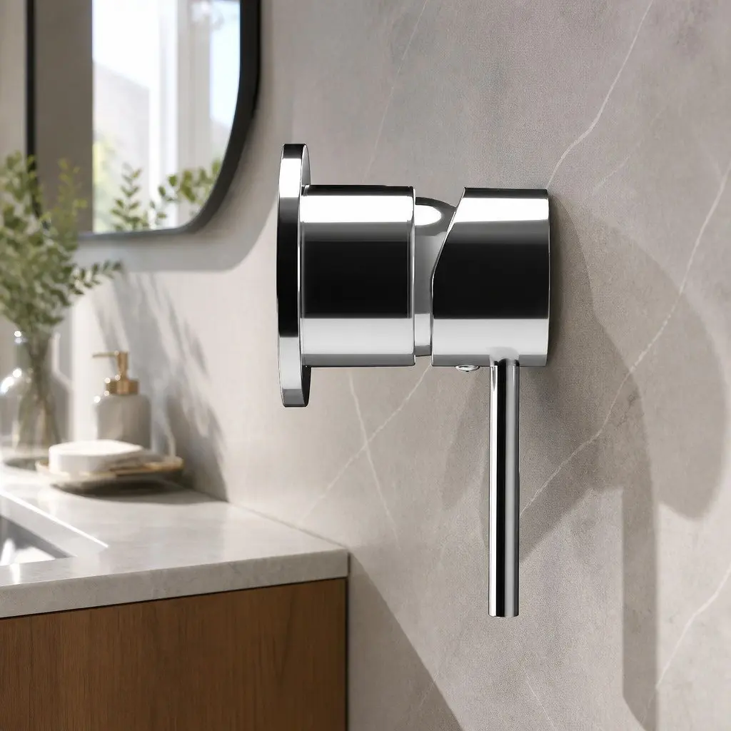 Wall-Mounted Basin Mixer Tap with Chrome Finish