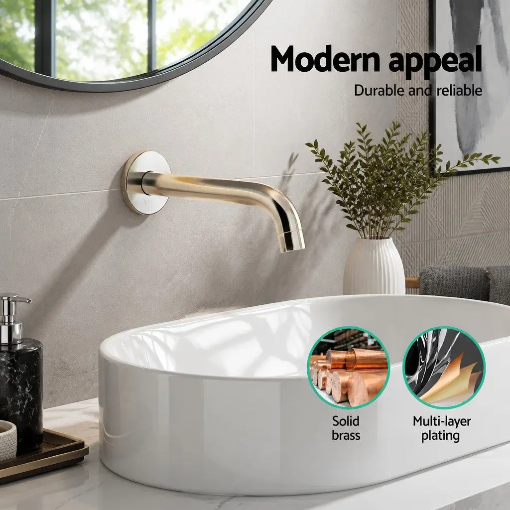 Wall Bath Spout Tap Round Shower Bathtub Mixer Chrome Silver Brass Bathroom