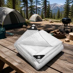 Poly Tarp 3x4m Clear Waterproof Heavy Duty Camping Caravan Cover Outdoor
