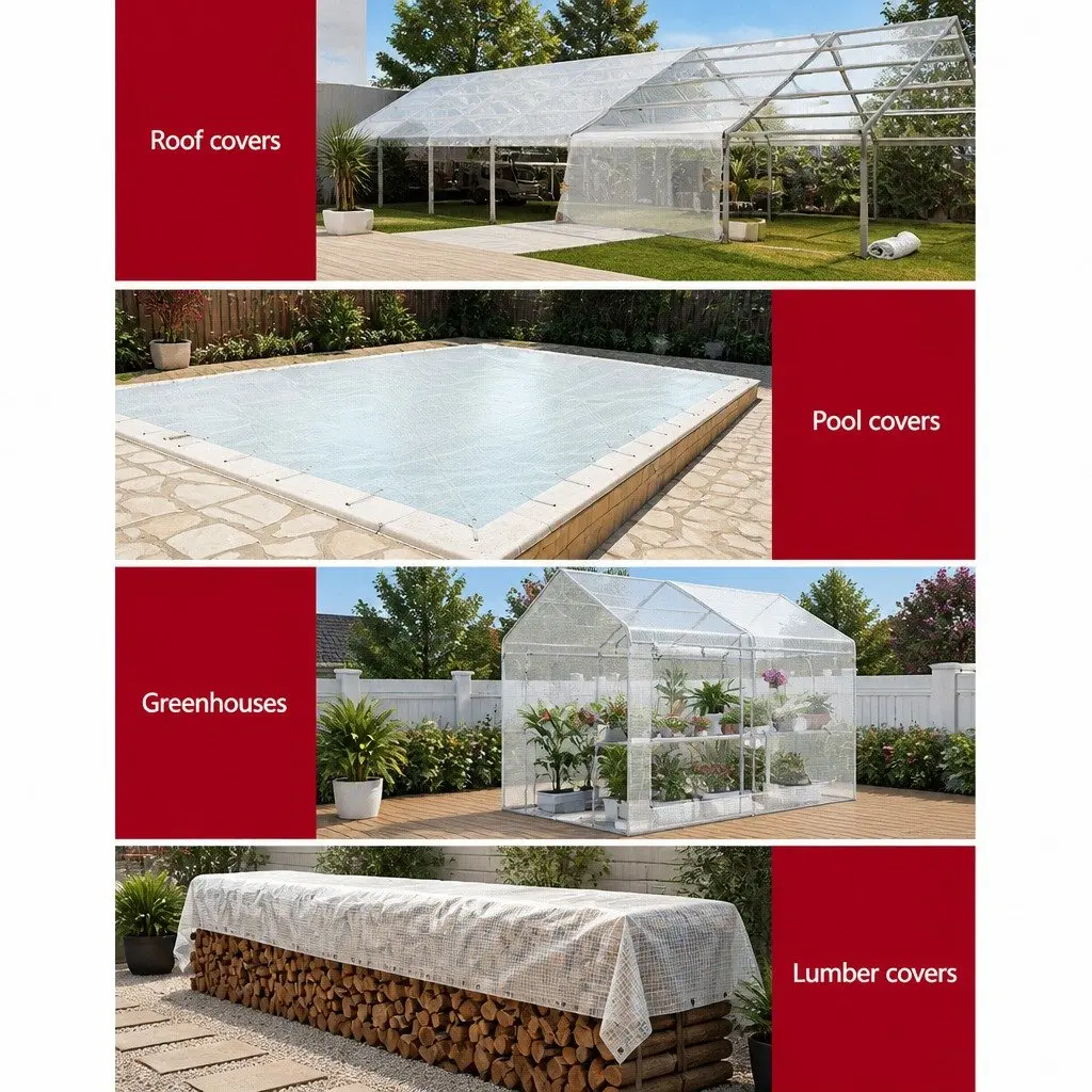 Heavy Duty Poly Tarp Waterproof 4x6m Camping Caravan Cover Outdoor