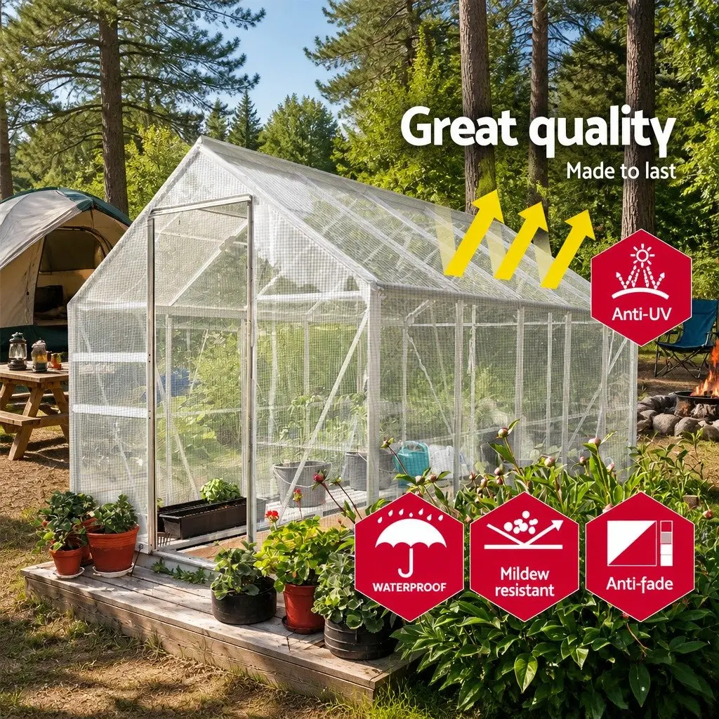 Clear Poly Tarp Outdoor Camping Cover 4x7m Heavy Duty Waterproof