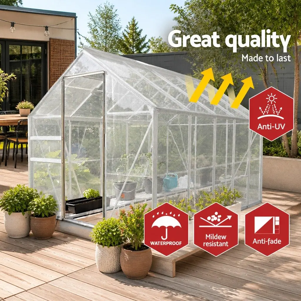 Heavy Duty Poly Tarp Waterproof Camping Cover 5x6m Clear UV Resistant Reinforced