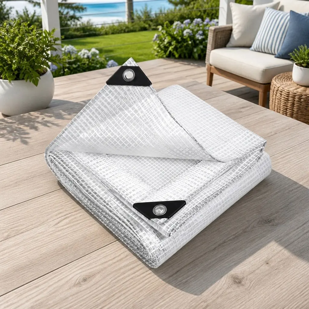 Poly Tarp Waterproof Cover 5x10m Heavy Duty UV Resistant for Camping Caravan
