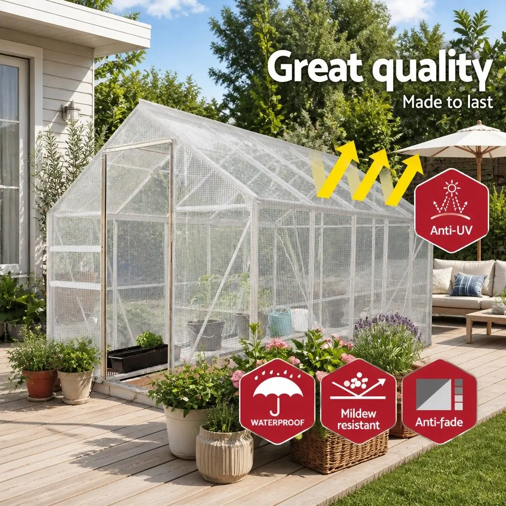 Poly Tarp Heavy Duty Waterproof 6x9m Clear Camping Cover Outdoor