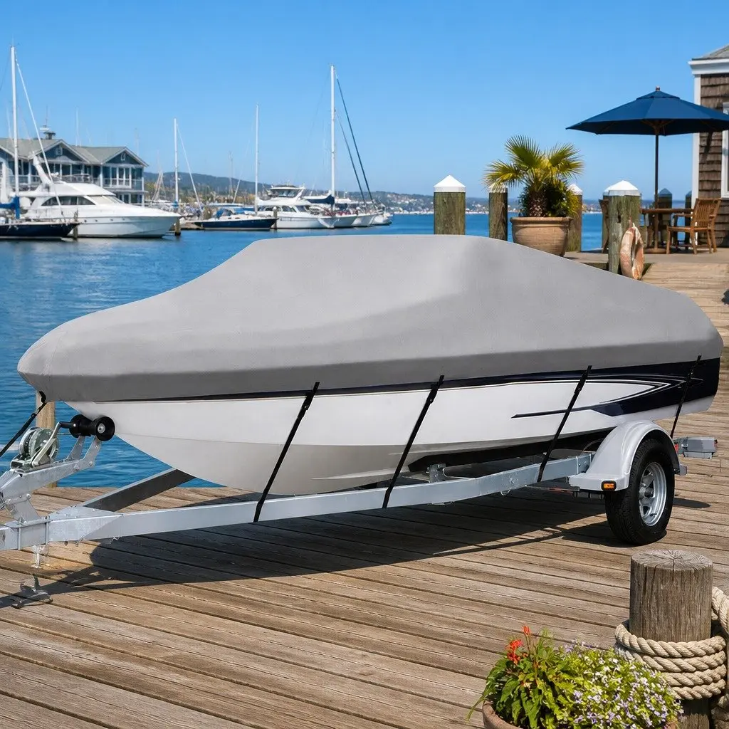 14-16ft Boat Cover with Easy Storage Solutions