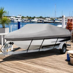 Boat Cover 16-18.5ft Trailerable Marine Grade 600D Polyester UV Mildew Resistant