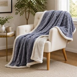 Cozy and Practical Double-Sided Fleece Throw Blanket