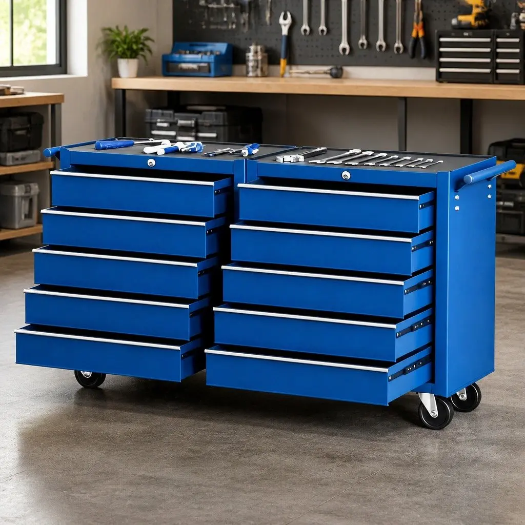Tool Chest Trolley with 10 Drawers