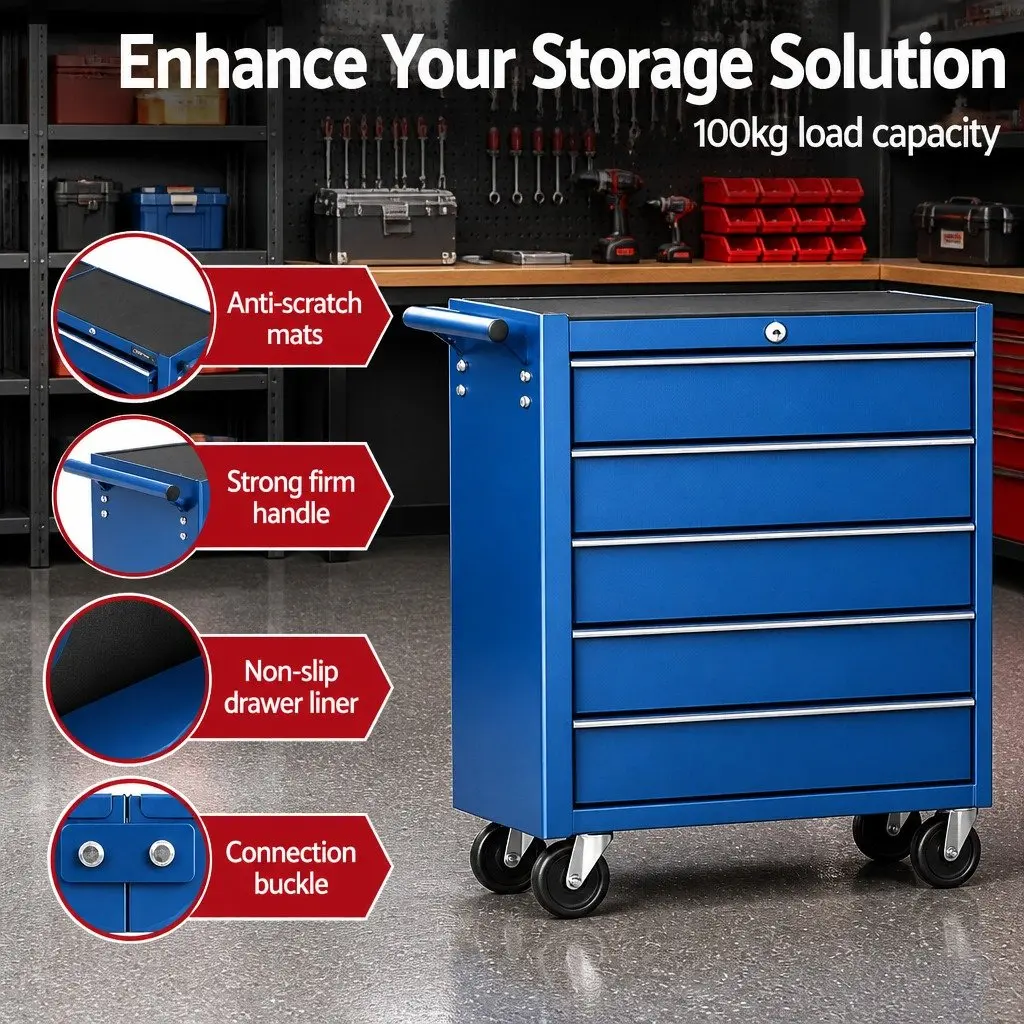 Tool Chest Trolley with 10 Drawers