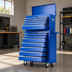 Reliable 16-Drawer Tool Storage Trolley Cabinet
