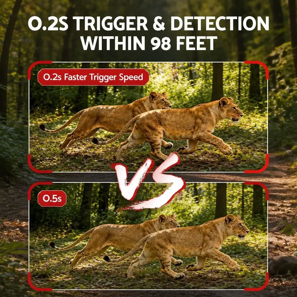 Trail Camera 4K Wildlife Surveillance 48MP Green Camo