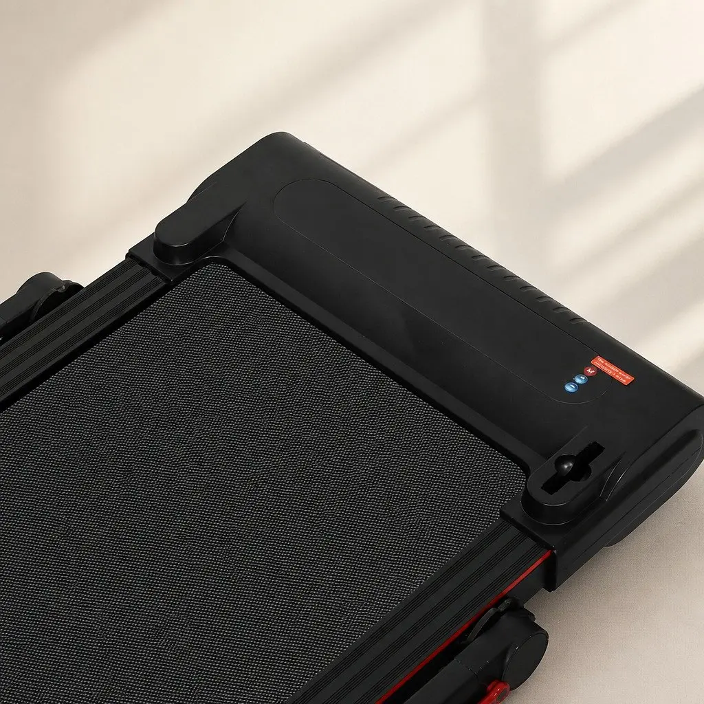 Walking Pad Treadmill 2 In 1 Home Gym Machine Manual Incline 102cm x 42cm Black Red