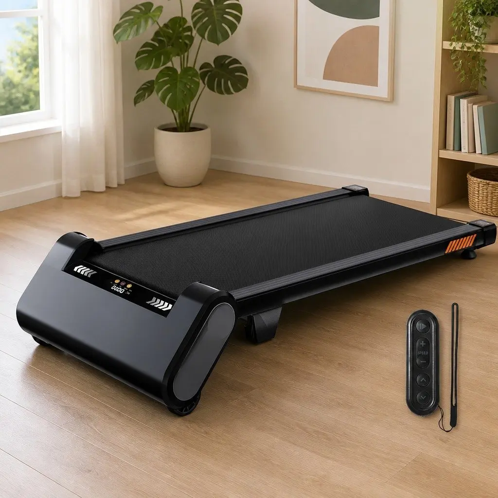 Automatic Incline Treadmill Walking Pad Electric Motor 2.5HP 6 Levels Adjustable Black