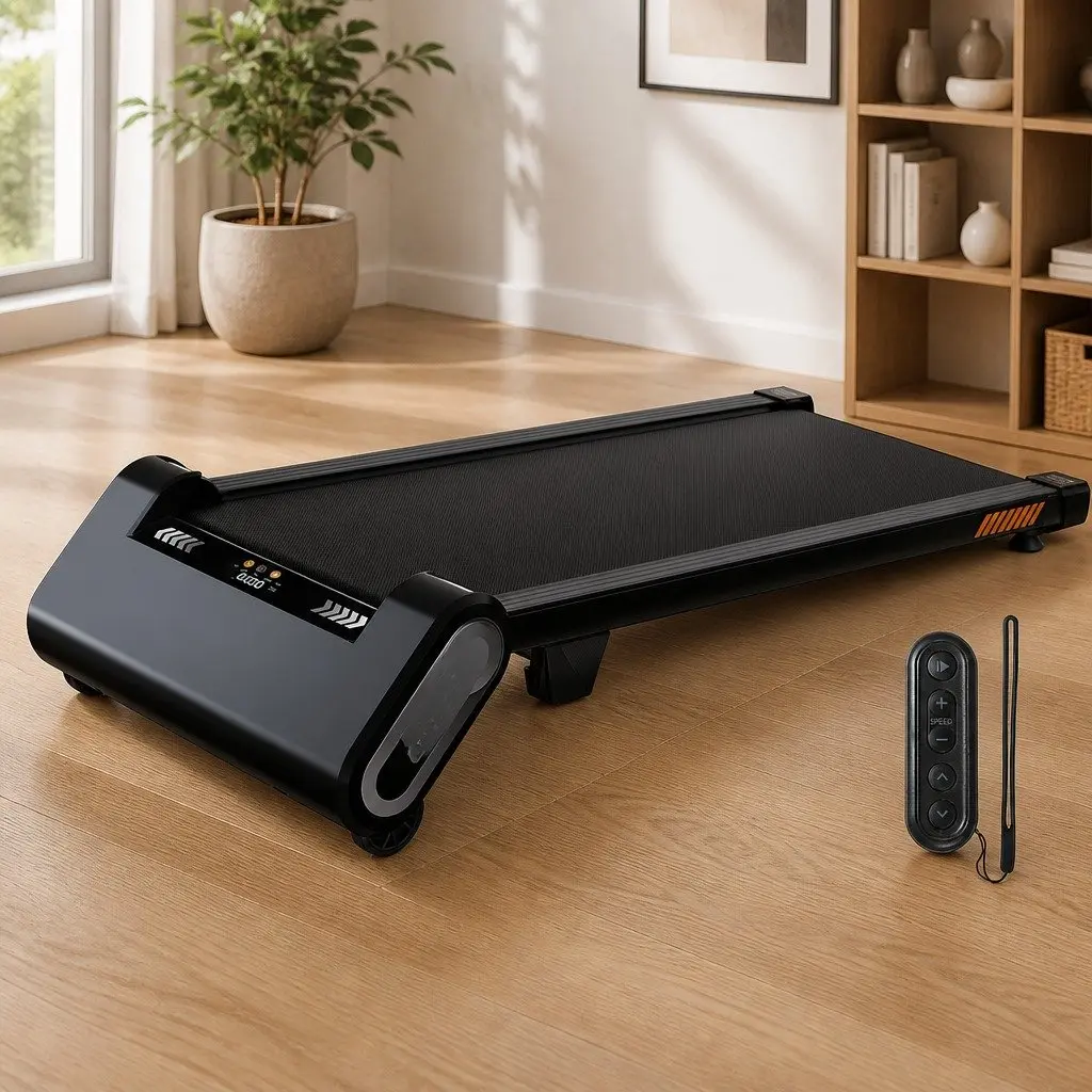 Automatic Incline Treadmill Walking Pad Electric Motor 2.5HP 6 Levels Adjustable Black