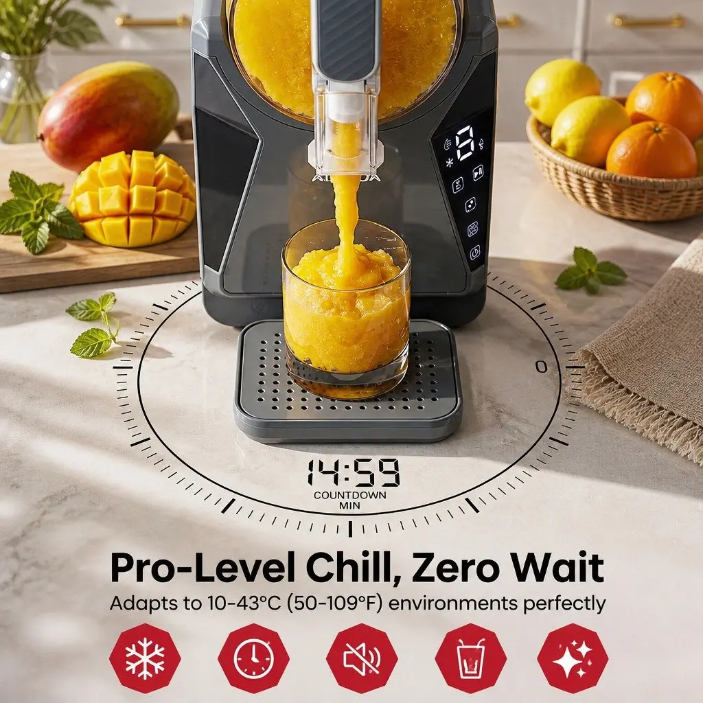Slushie Machine Frozen Drink Maker 1.3L Grey