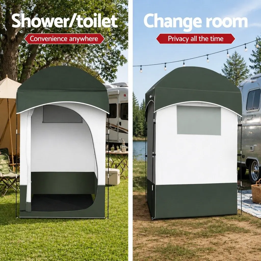 Portable Toilet Shower Tent Set 20L Outdoor Privacy Changing Room Green Grey