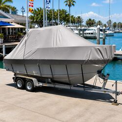 Reliable Boat Cover for Trailerable Crafts: 600D Grey