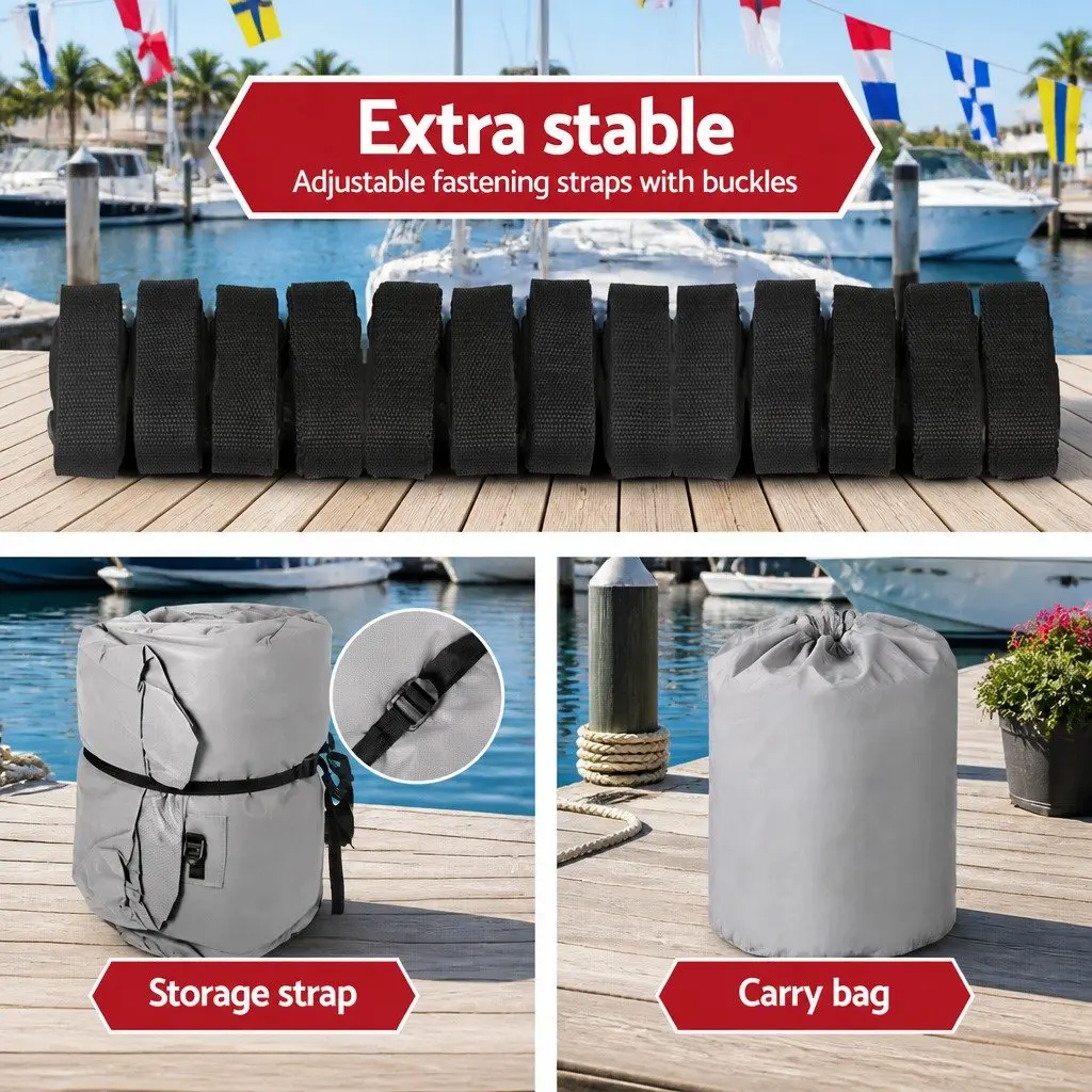 Boat Cover 17-19ft Trailerable Heavy Duty Protection 600D Polyester Grey