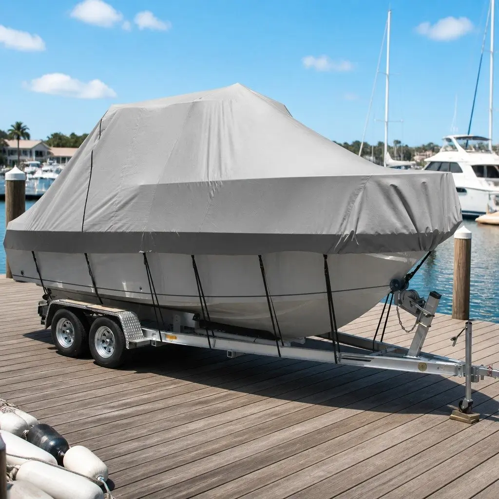 Grey Boat Cover for 19-21ft Crafts