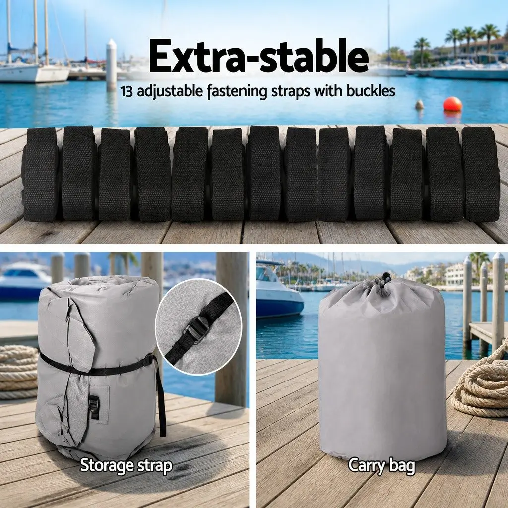 Boat Cover 19-21ft Trailerable Heavy Duty Grey Marine Grade