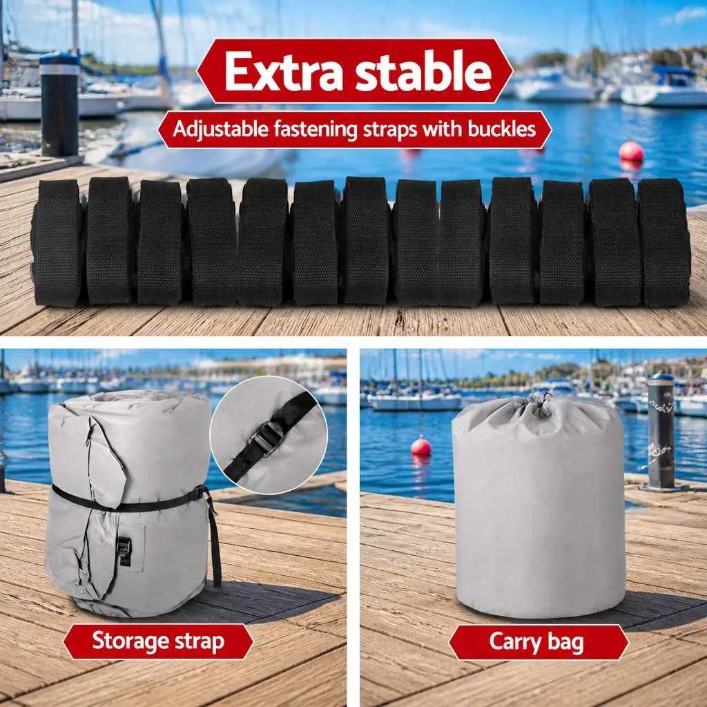 Boat Cover 19-21ft Trailerable Heavy Duty Grey Marine Grade