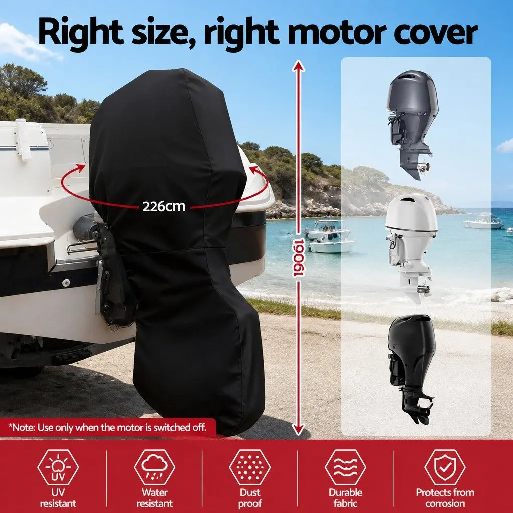 Outboard Motor Cover Full Protection 100HP 150HP Black