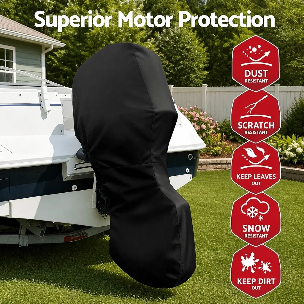 Outboard Motor Cover Full Protection 100HP 150HP Black