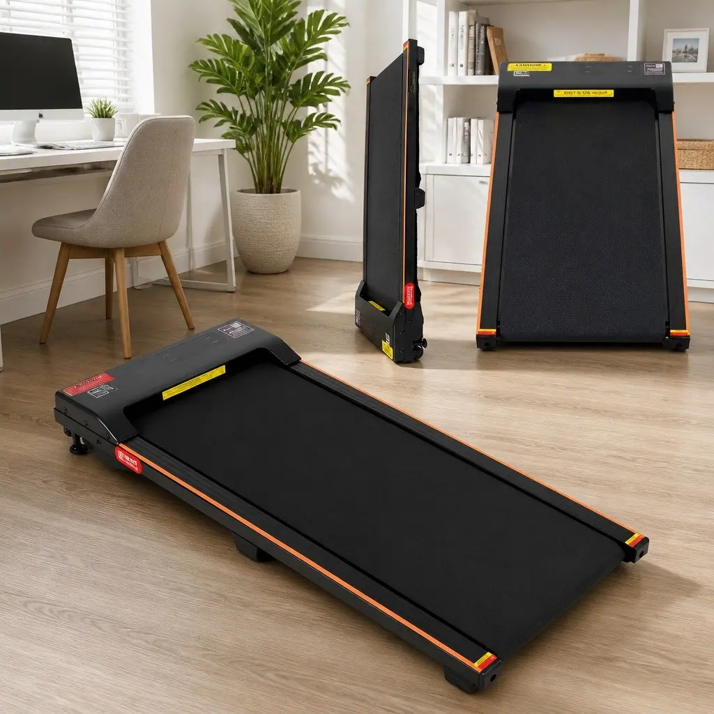 3 in 1 Treadmill Walking Pad Home Gym Machine 90 x 38 cm Black Orange