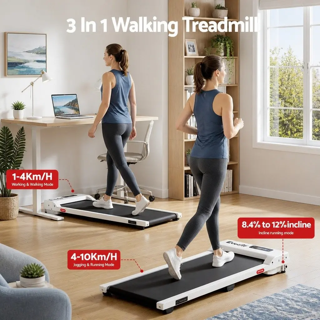 3-in-1 Walking Pad Treadmill for Fitness