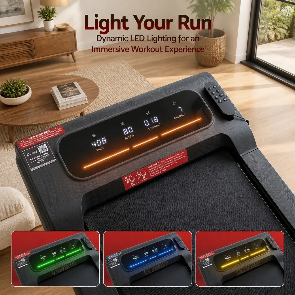 Walking Pad Treadmill 2-in-1 Home Gym Machine 100 x 38 cm Shock-Absorbing Belt Black
