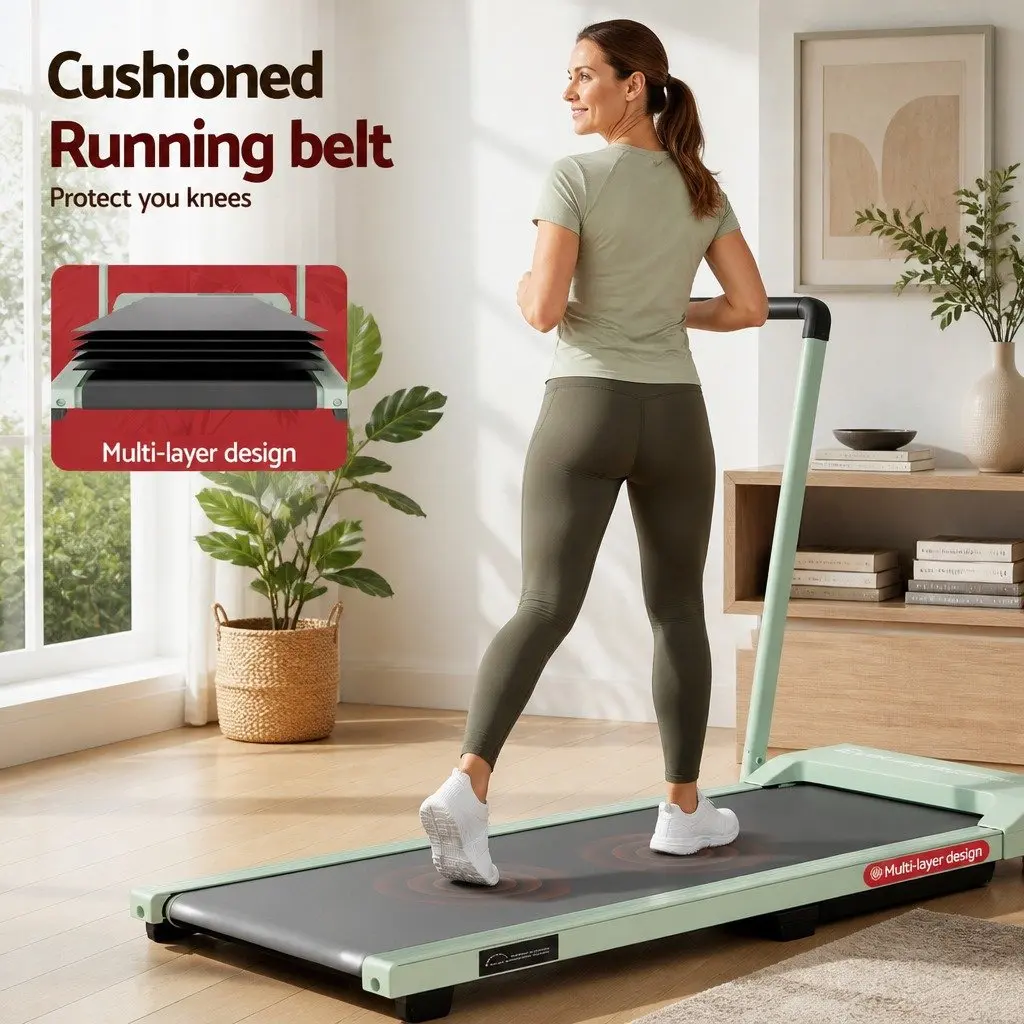 Walking Pad Treadmill 3-in-1 Foldable Under Desk Home Gym Machine 90 x 38cm Green