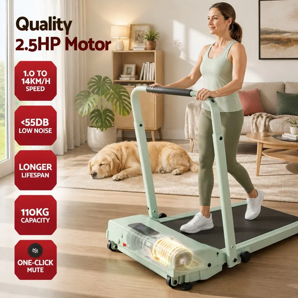 Walking Pad Treadmill 3-in-1 Foldable Under Desk Home Gym Machine 90 x 38cm Green