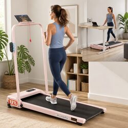 Smart and Reliable 3-in-1 Walking Pad Treadmill - Pink