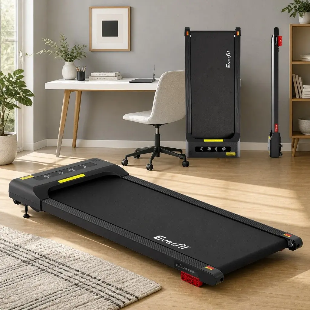 Electric Treadmill Walking Pad Under Desk Compact 380mm Black