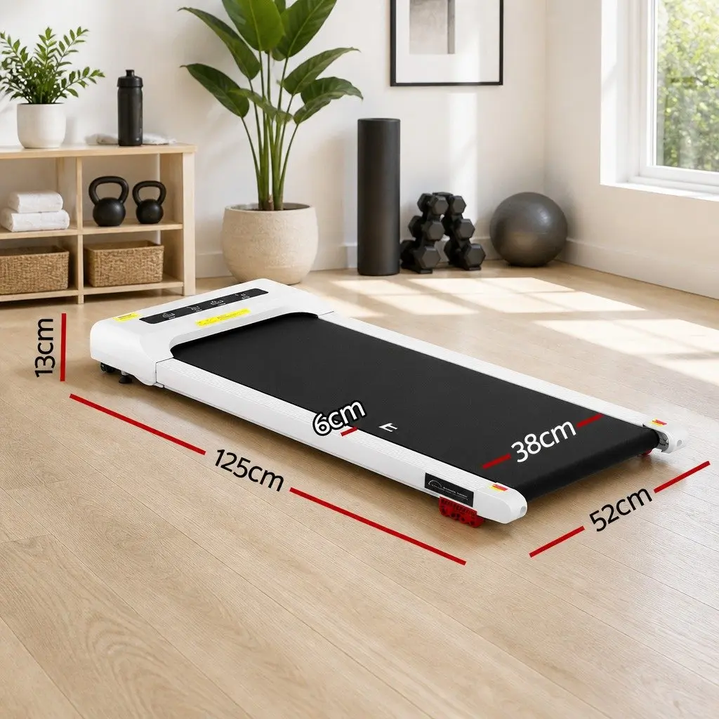 Electric Walking Pad Treadmill Under Desk Home Gym 380mm White