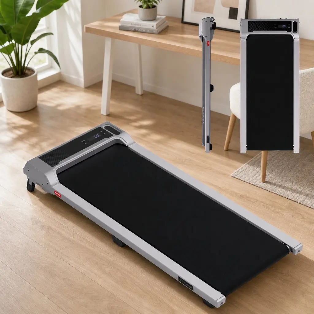 3 in 1 Treadmill Walking Pad Under Desk Home Gym Exercise Machine 100 x 40 cm Silver