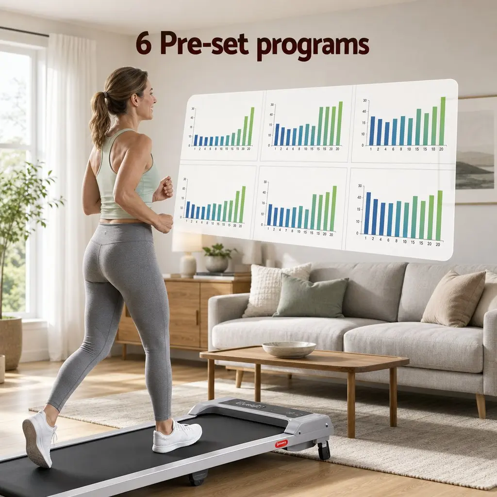 3 in 1 Treadmill Walking Pad Under Desk Home Gym Exercise Machine 100 x 40 cm Silver
