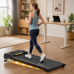 3 in 1 Walking Pad Treadmill Auto Incline 20% Home Gym Under Desk Fitness