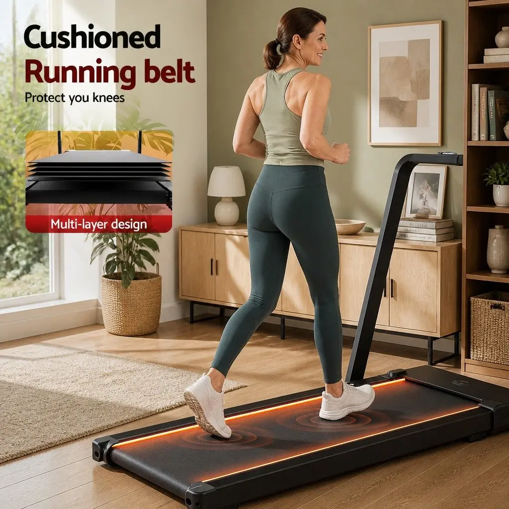 3-in-1 Treadmill Walking Pad Under Desk Home Gym 40cm Black