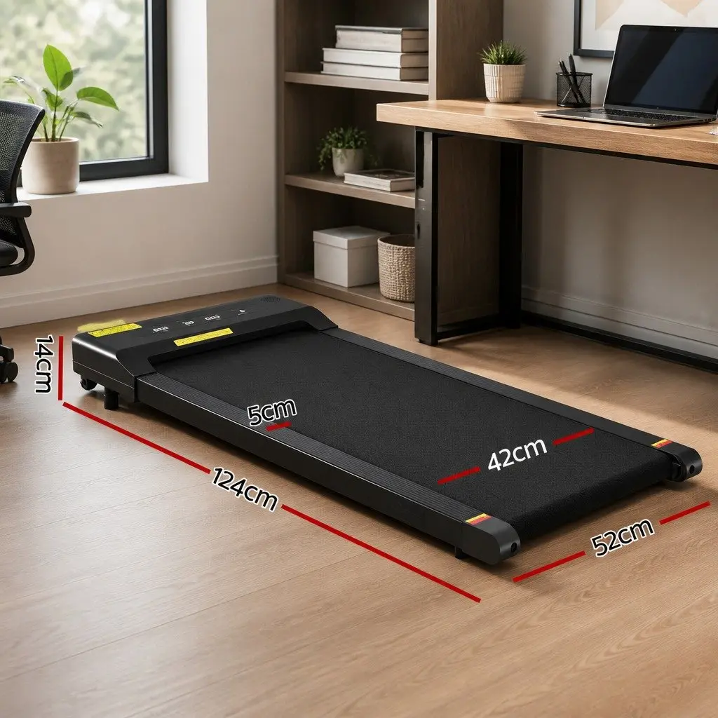 Electric Walking Pad Treadmill Home Gym Fitness Foldable Black