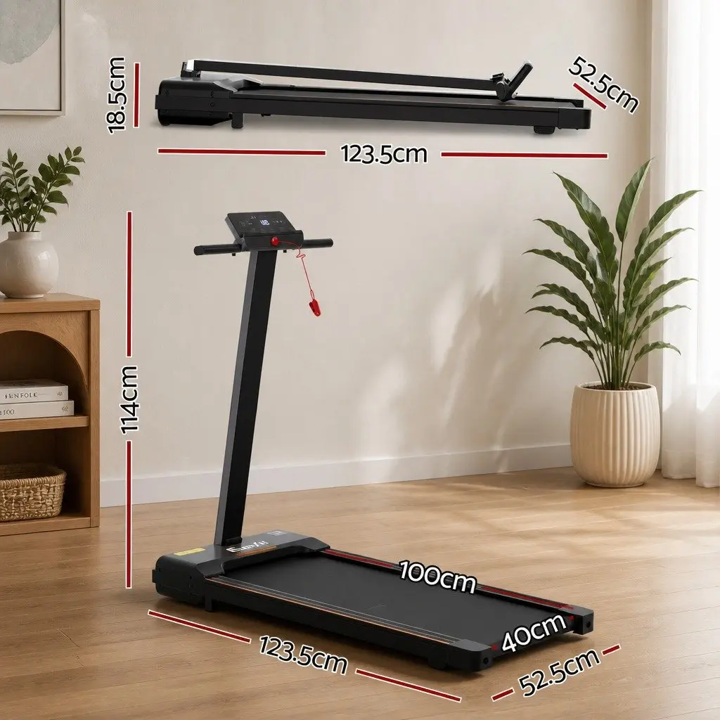 Walking Pad Treadmill 2-in-1 Foldable Home Gym 40cm Belt 12 Programs App