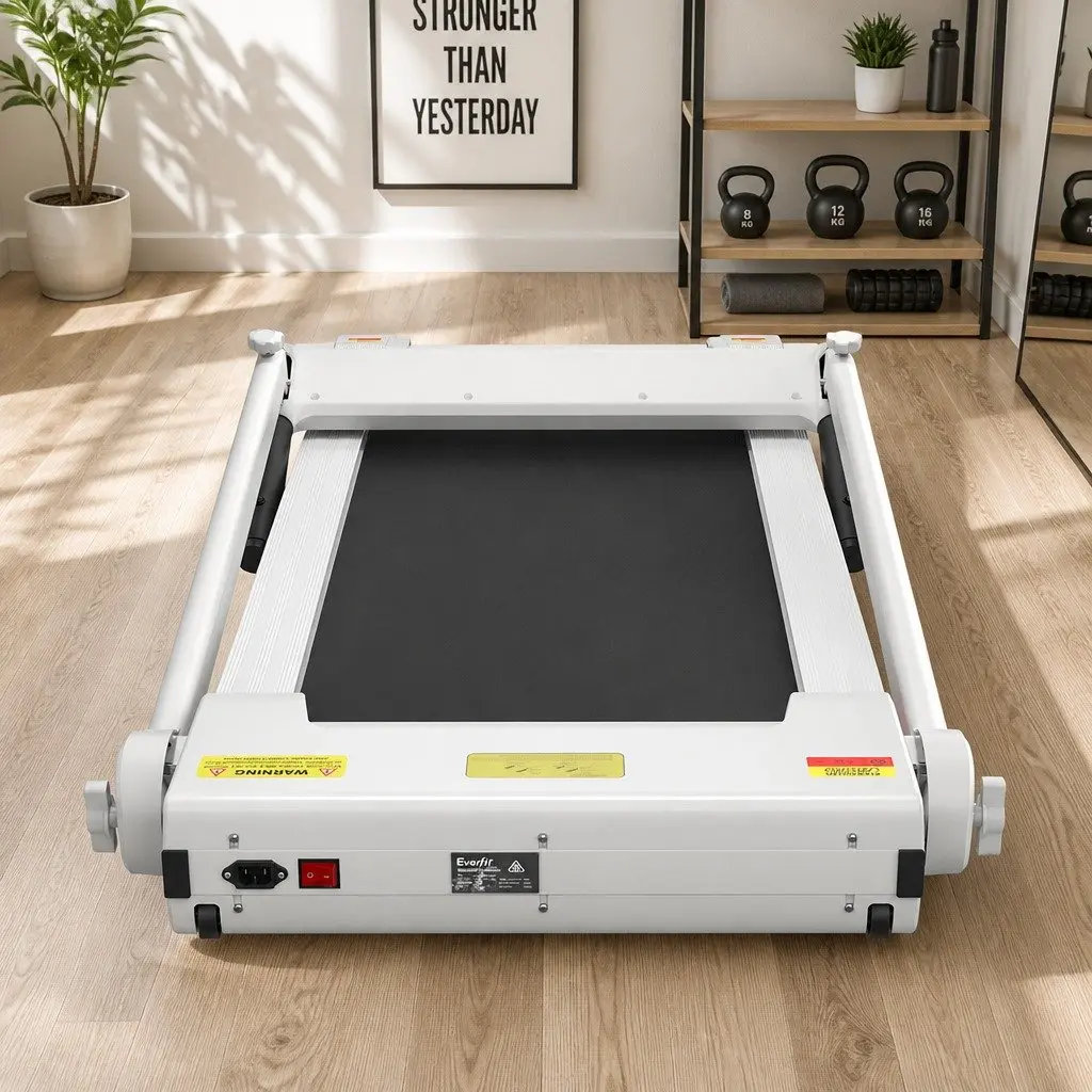 Electric Treadmill Home Gym Fitness Machine 12 Programs 145cm x 74cm White