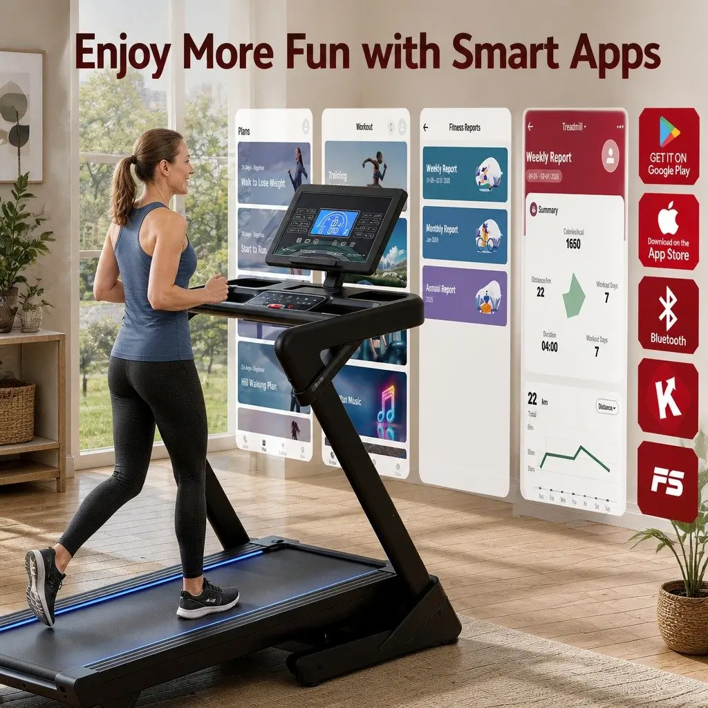 Foldable Treadmill 500mm Wide Belt 30% Auto Incline Home Gym Electric Machine