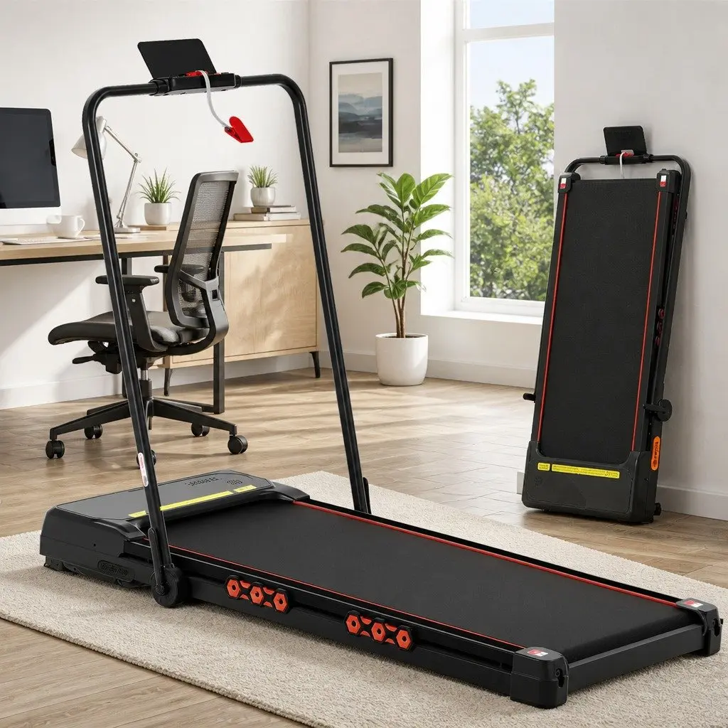 Electric Treadmill Walking Pad Auto Incline Foldable Under Desk Home Gym Black