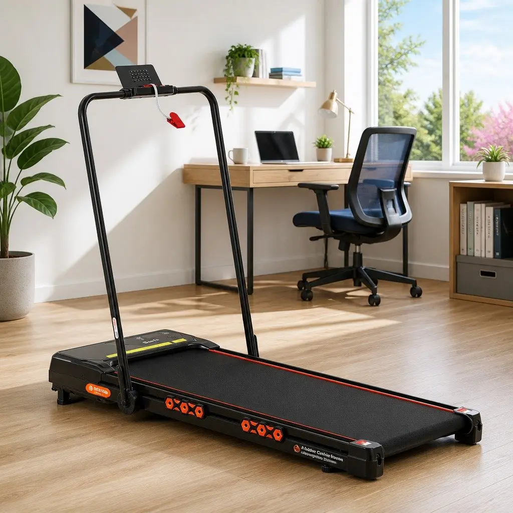 Electric Treadmill Walking Pad Auto Incline Foldable Under Desk Home Gym Black