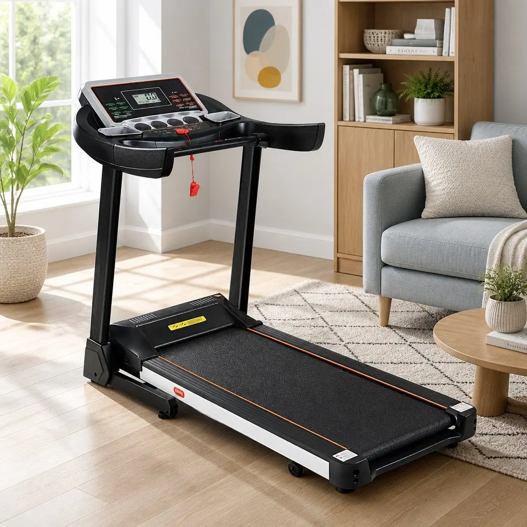 Electric Treadmill Home Gym Fitness Exercise Machine 450mm Running Belt Black
